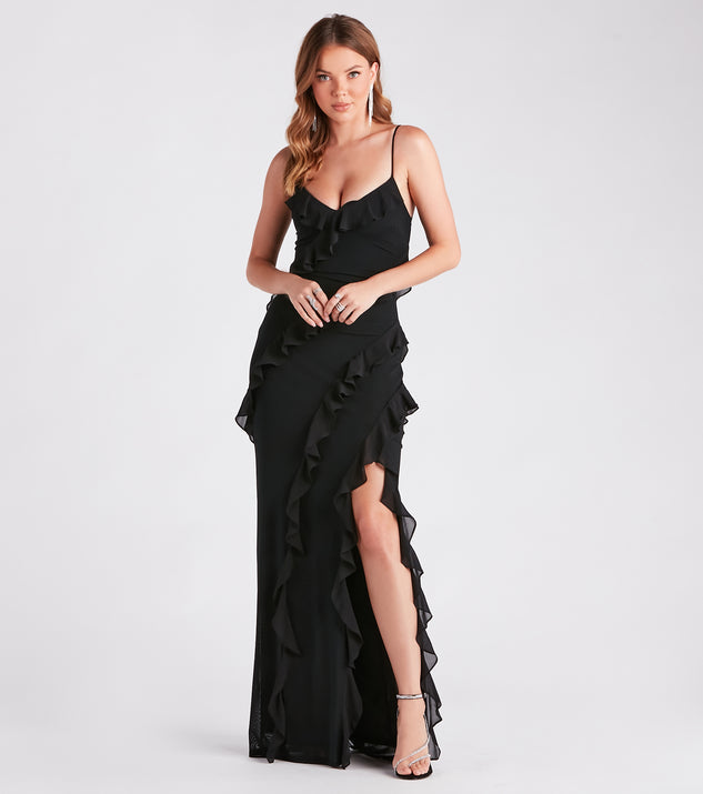 Women's - Maxi Dress - Ruffled - Elegant Dress