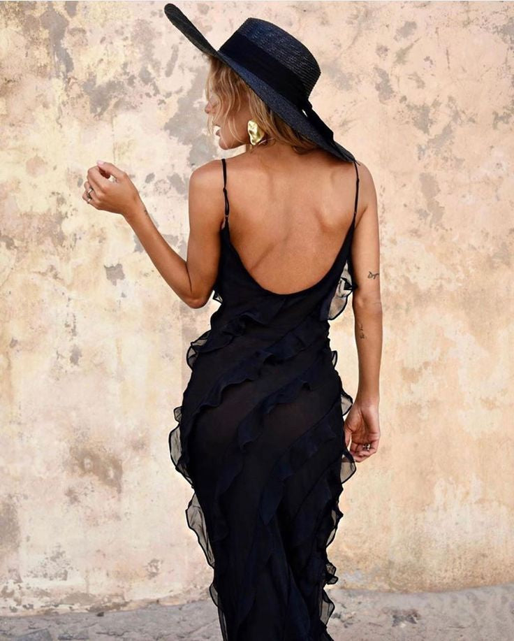 Women's - Maxi Dress - Ruffled - Elegant Dress