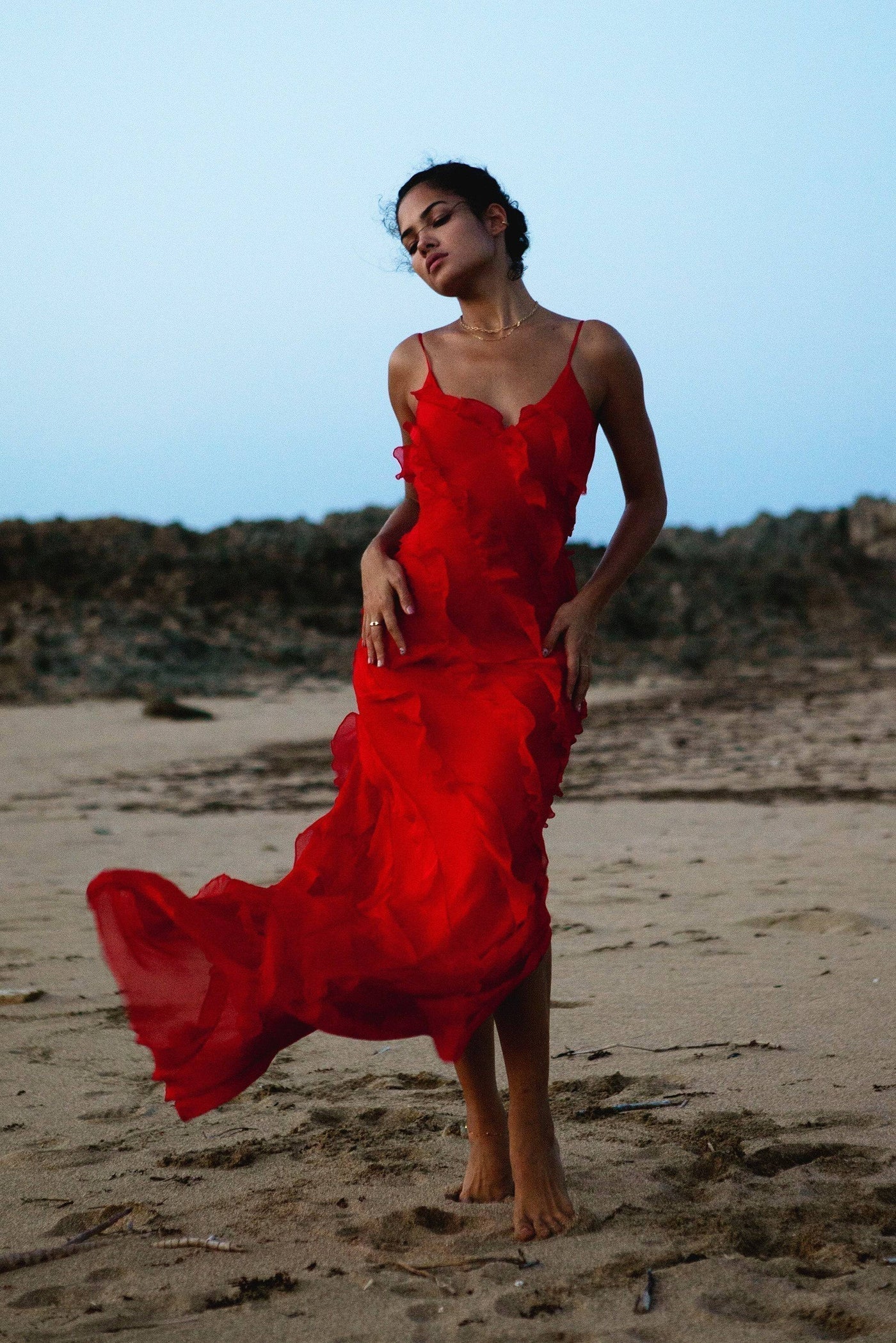 Women's - Maxi Dress - Ruffled - Elegant Dress