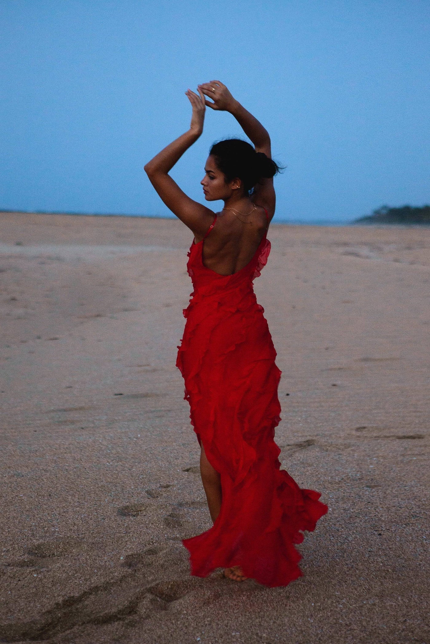 Women's - Maxi Dress - Ruffled - Elegant Dress