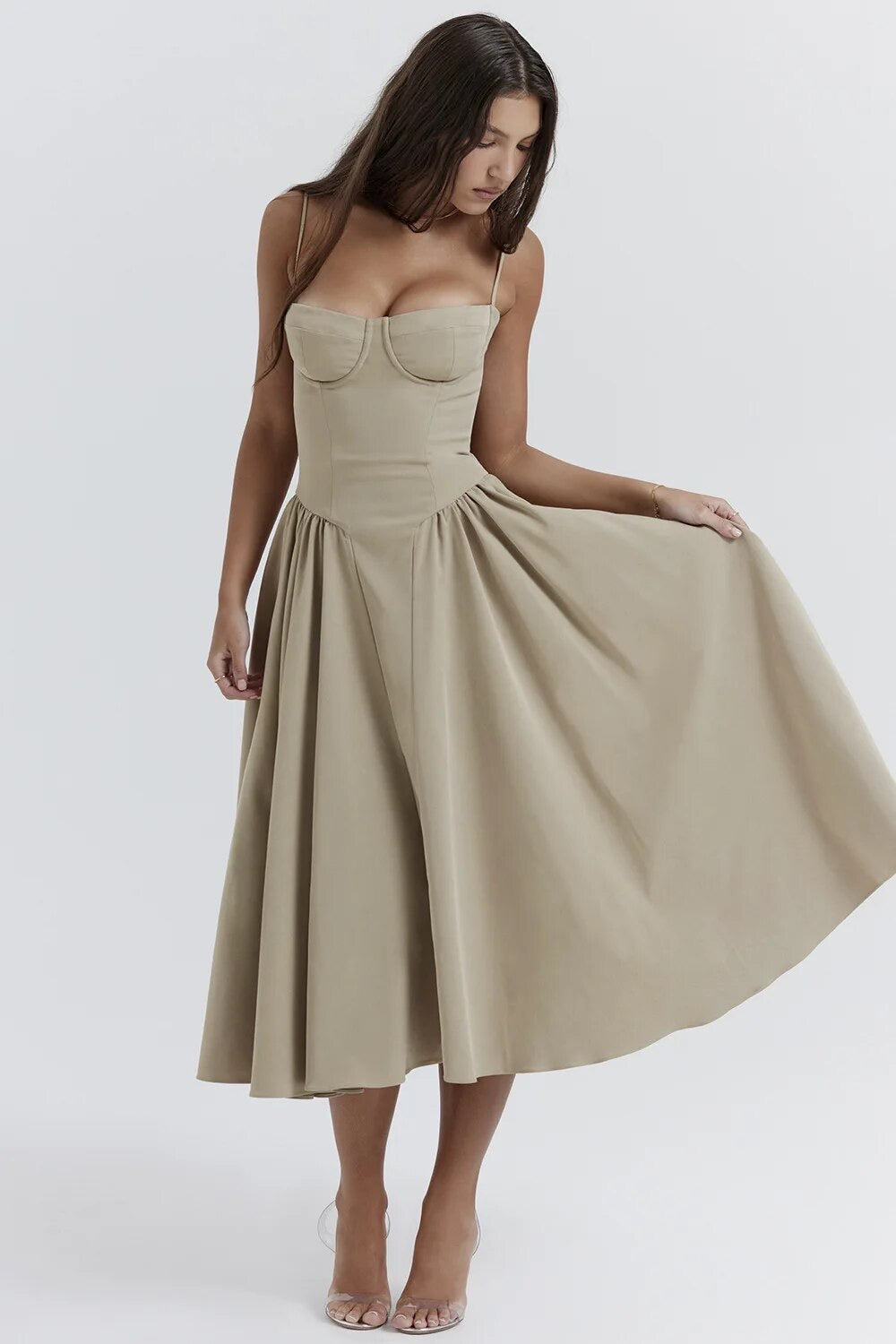 Women's - Midi Dress - Classic Style - Elegant Dress