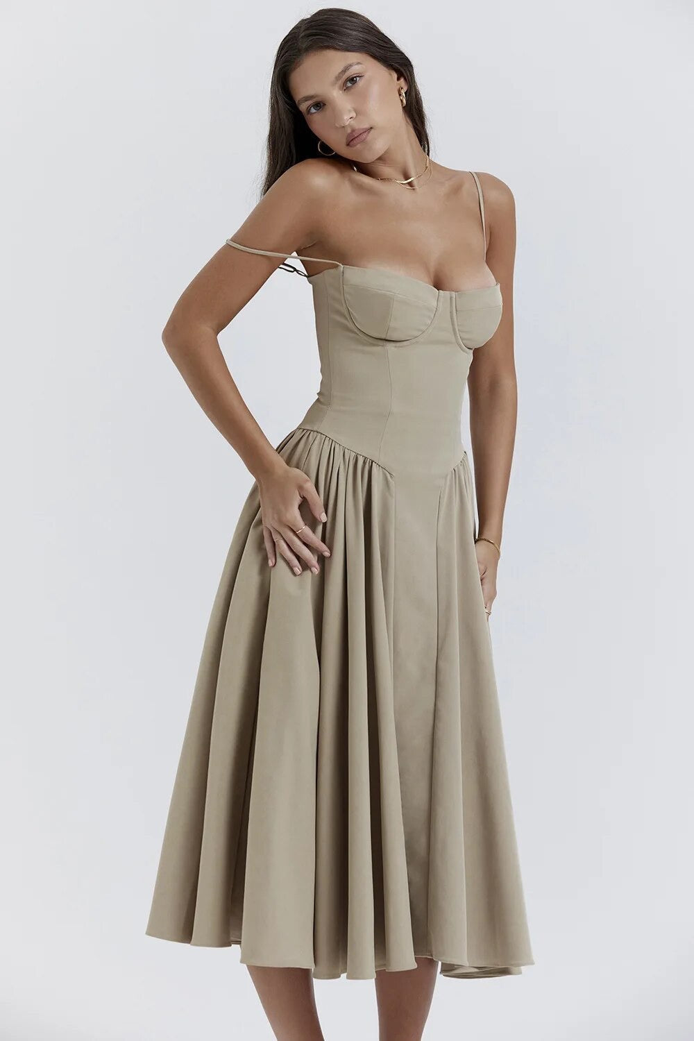 Women's - Midi Dress - Classic Style - Elegant Dress