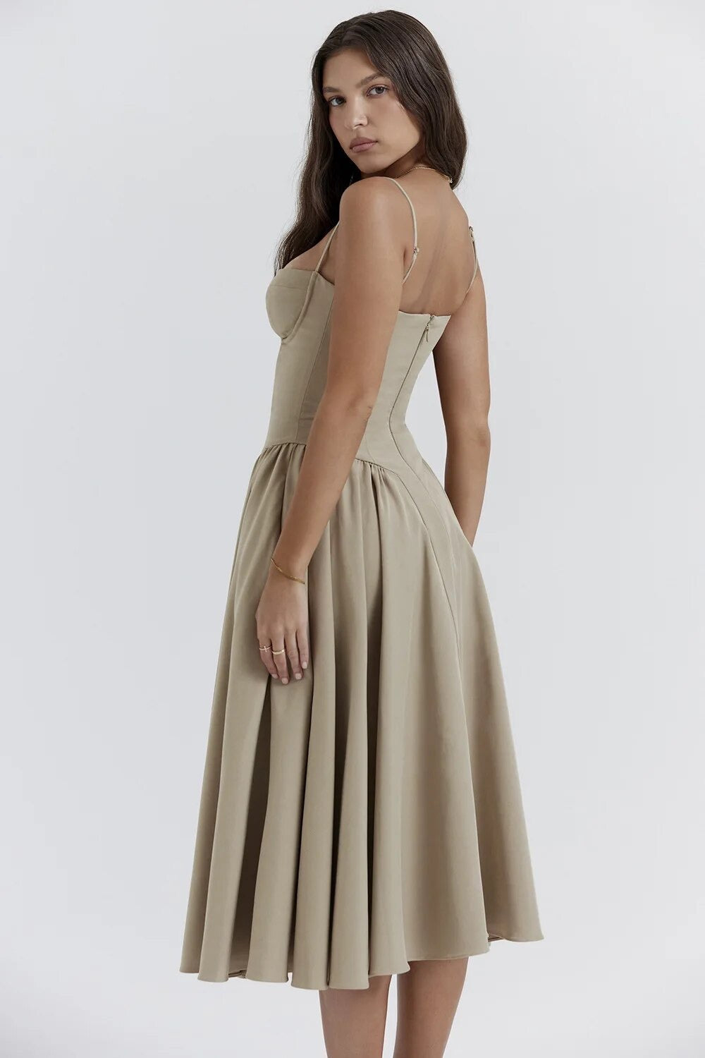 Women's - Midi Dress - Classic Style - Elegant Dress