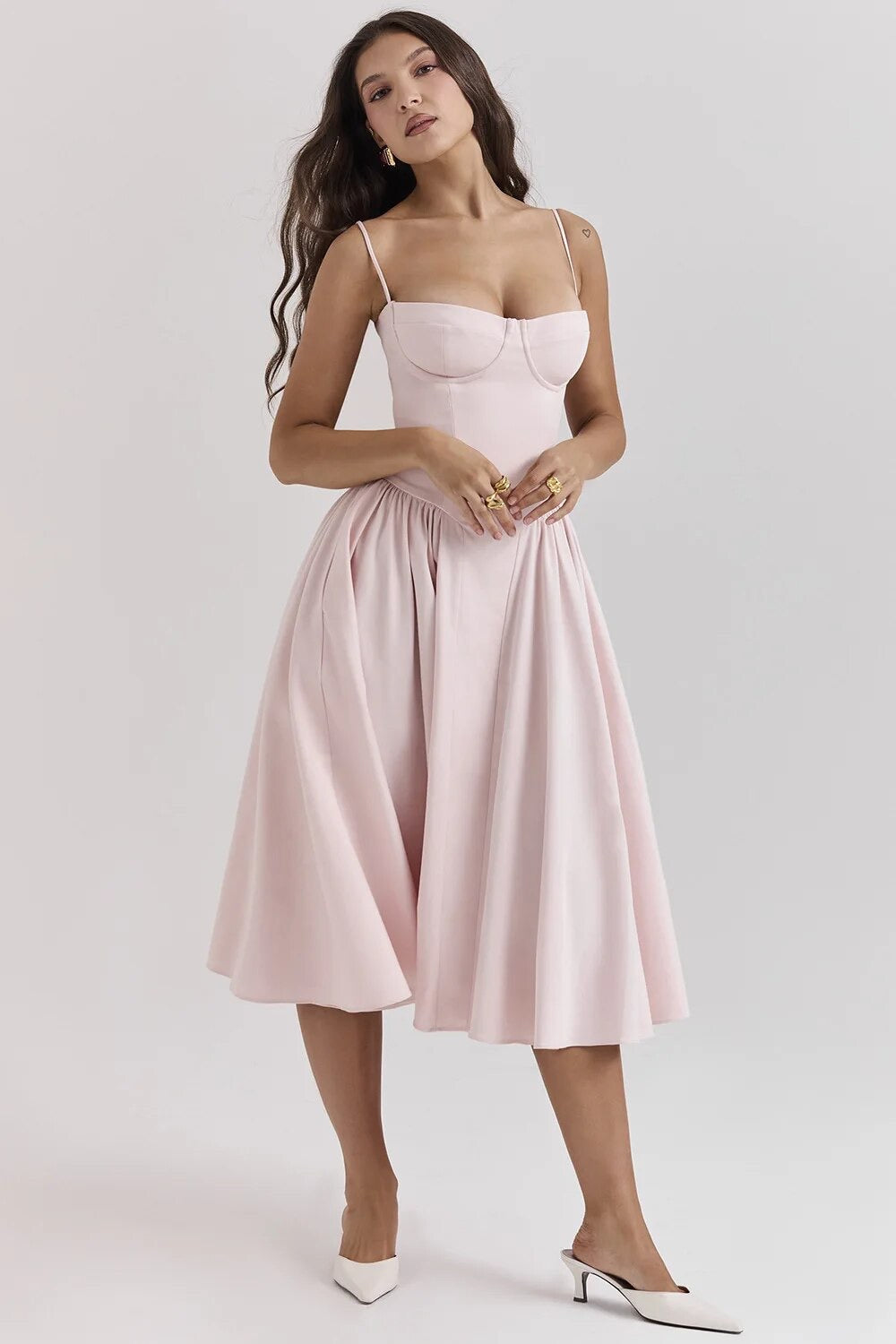 Women's - Midi Dress - Classic Style - Elegant Dress