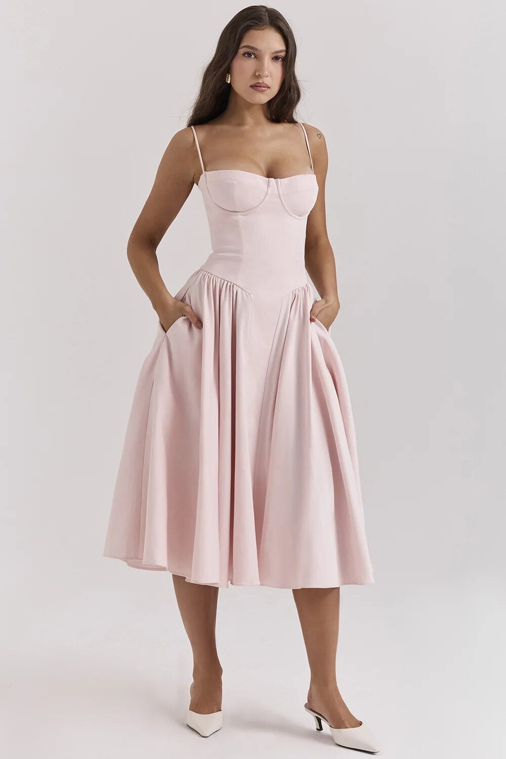 Women's - Midi Dress - Classic Style - Elegant Dress