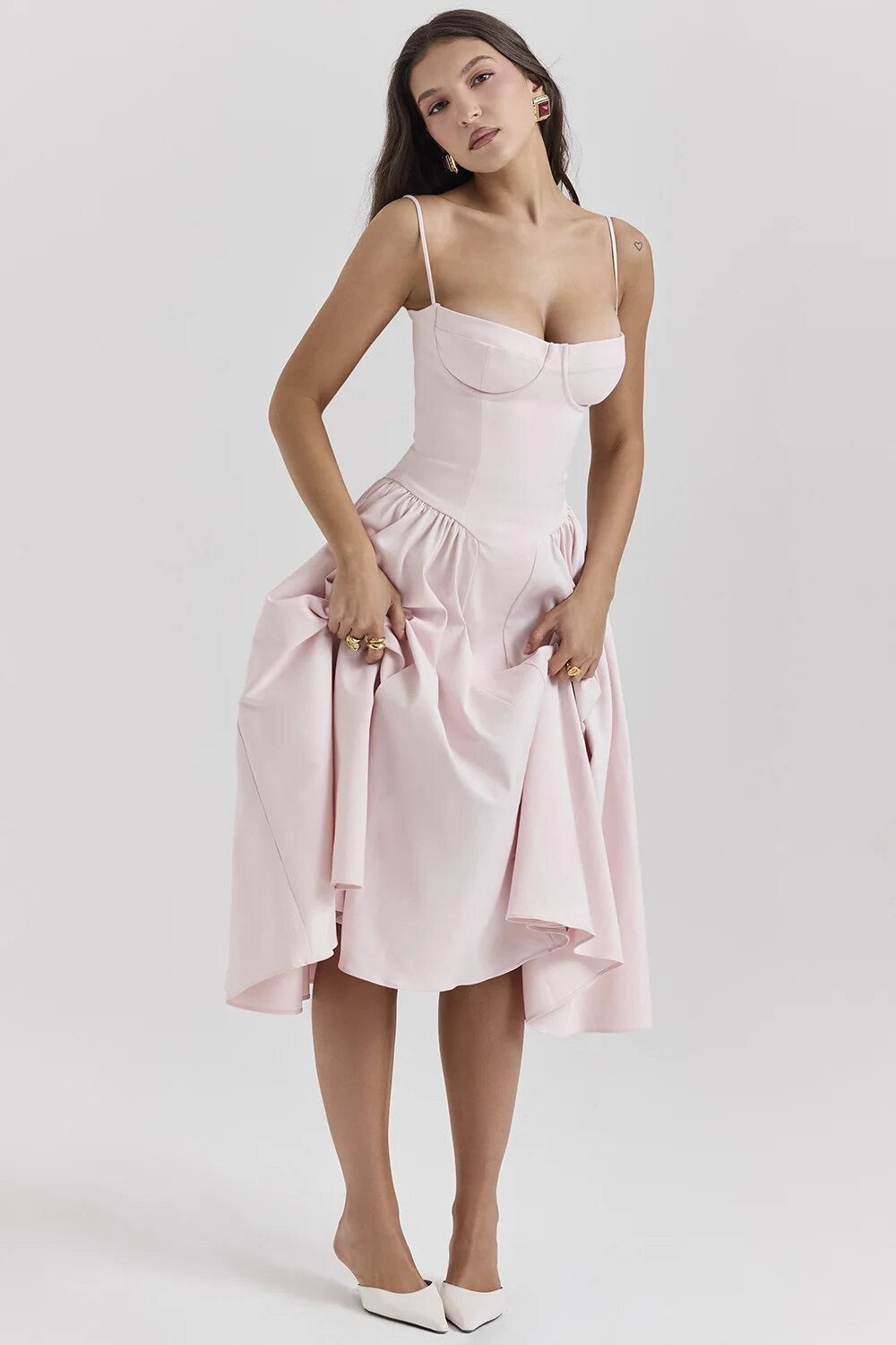 Women's - Midi Dress - Classic Style - Elegant Dress