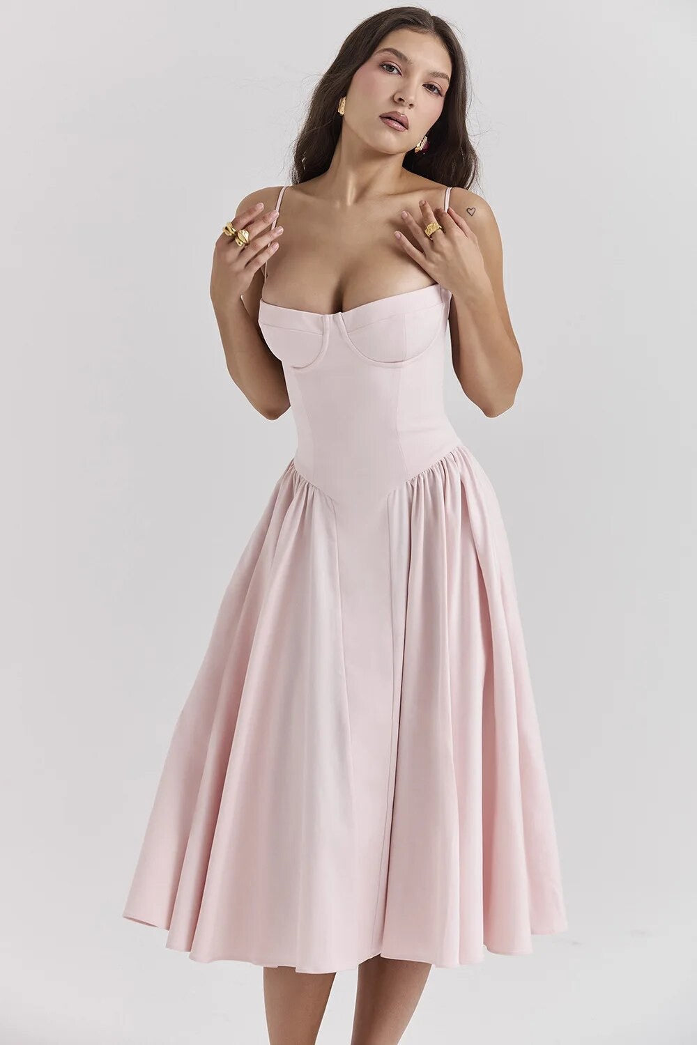 Women's - Midi Dress - Classic Style - Elegant Dress
