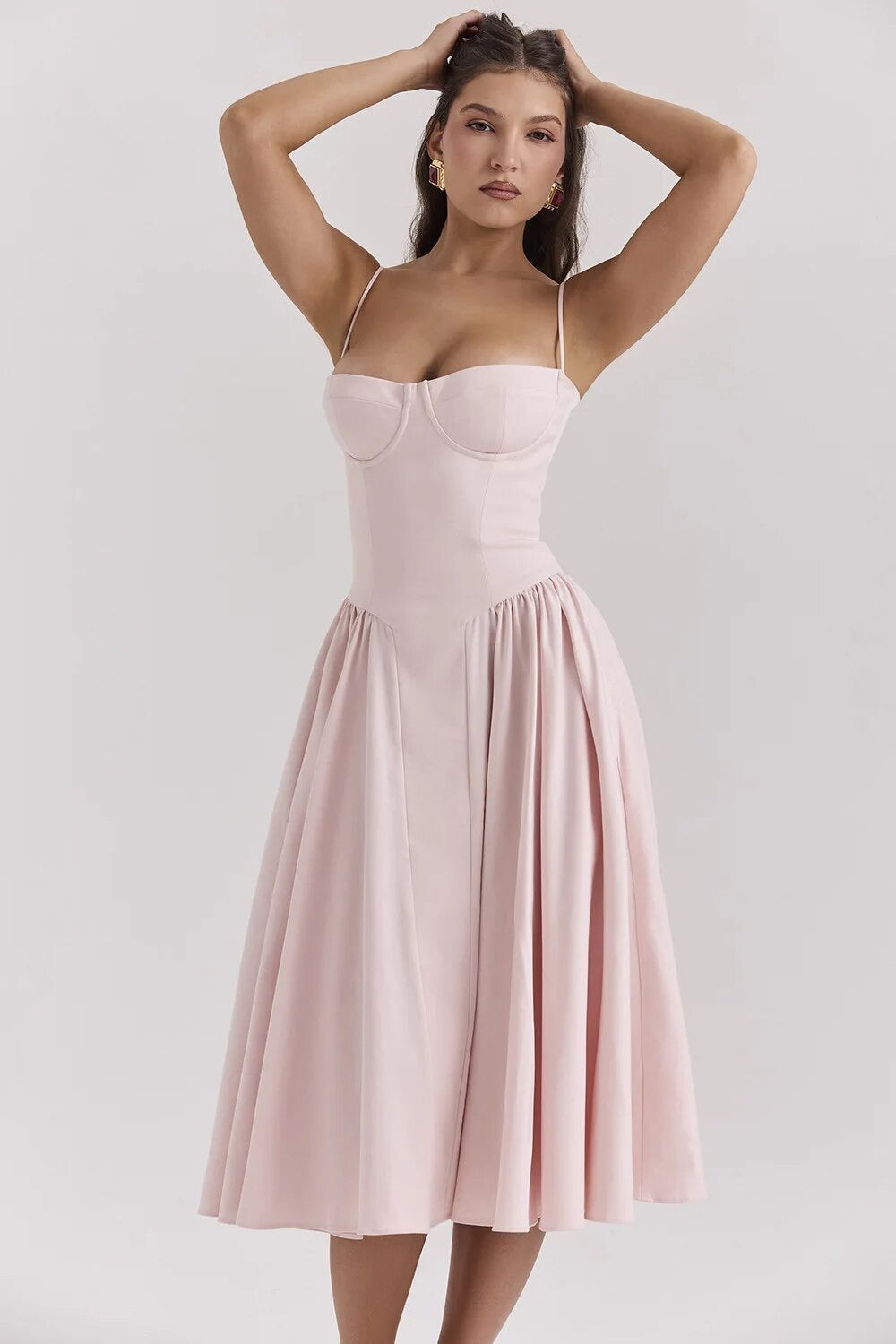 Women's - Midi Dress - Classic Style - Elegant Dress