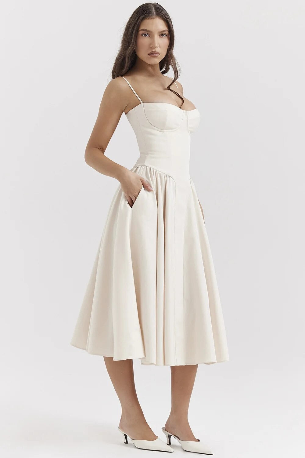 Women's - Midi Dress - Classic Style - Elegant Dress