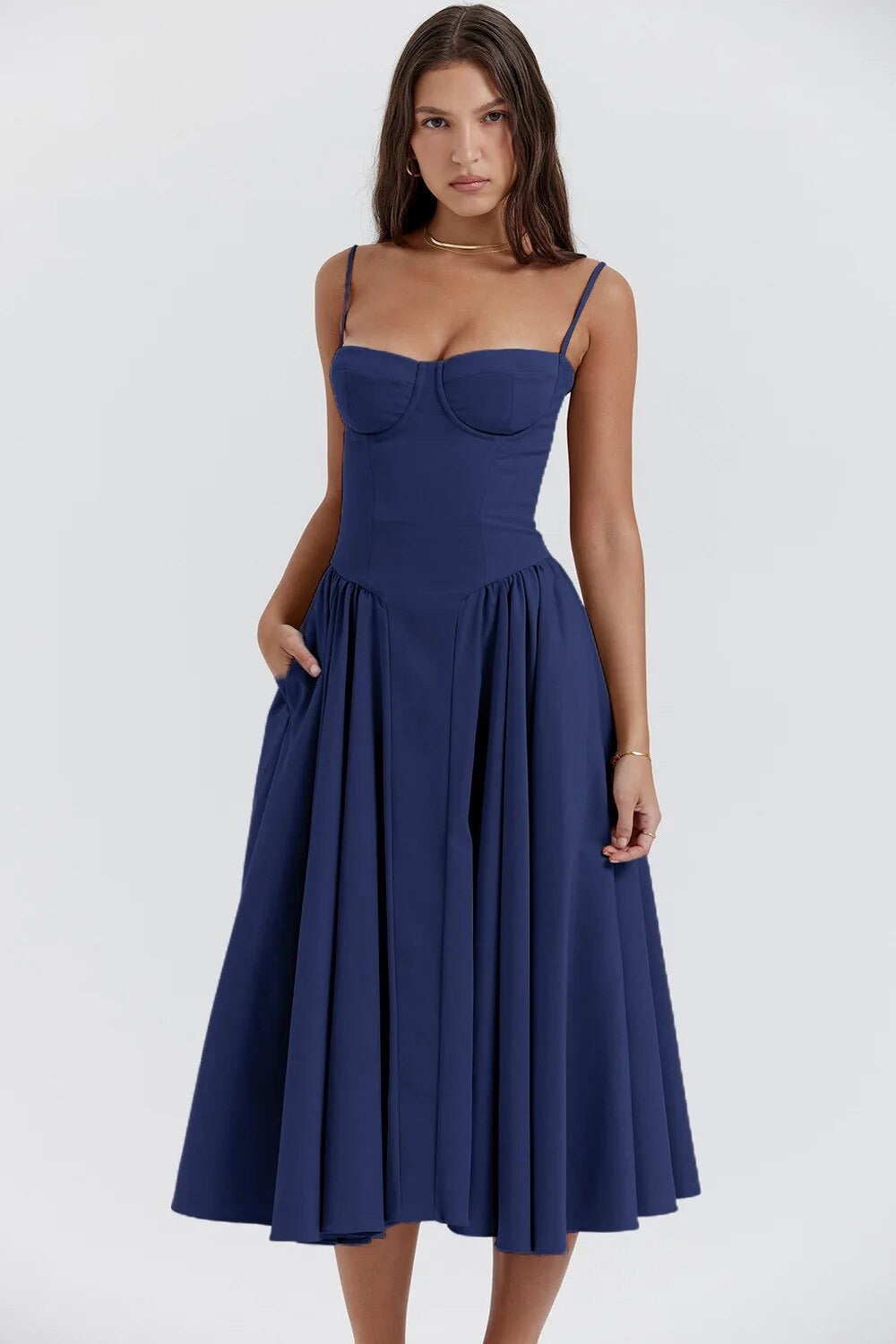 Women's - Midi Dress - Classic Style - Elegant Dress