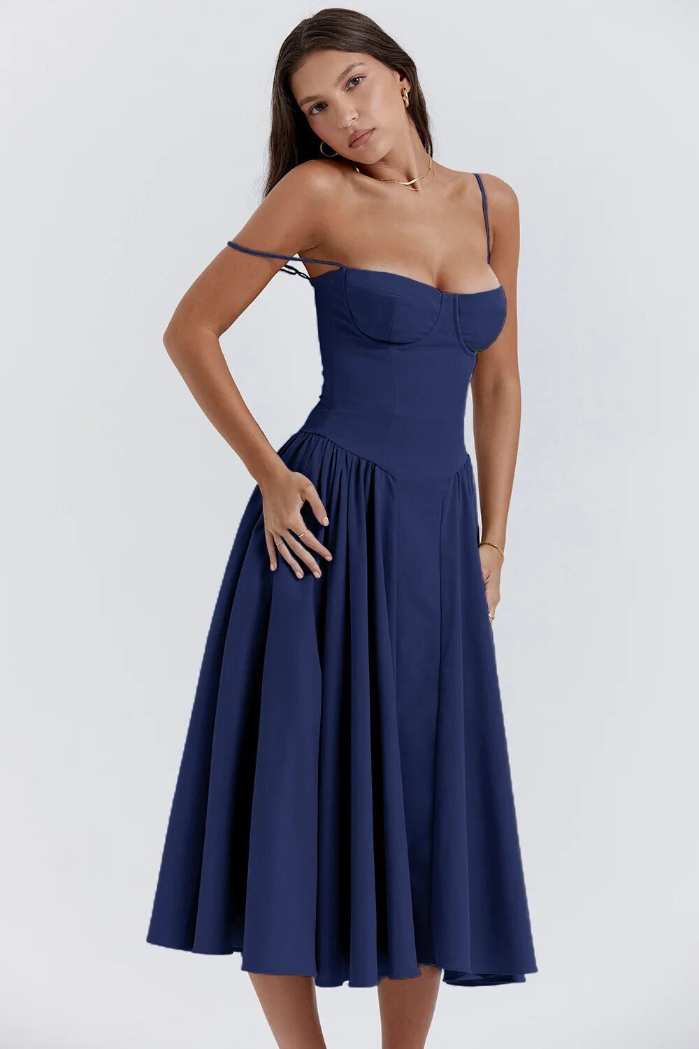 Women's - Midi Dress - Classic Style - Elegant Dress