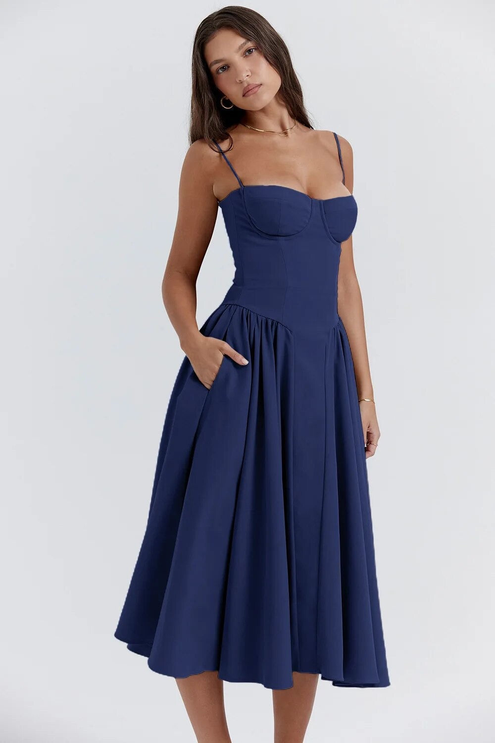 Women's - Midi Dress - Classic Style - Elegant Dress