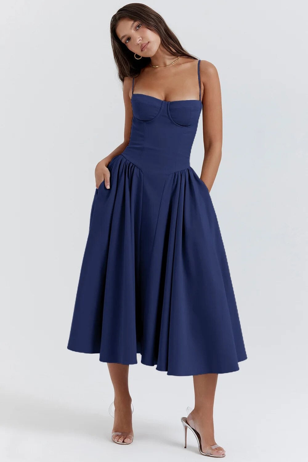 Women's - Midi Dress - Classic Style - Elegant Dress