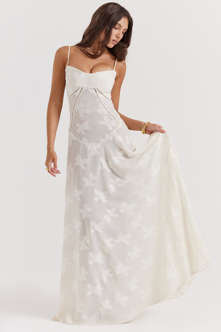 Women's - Maxi Dress - Lace Detail - Elegant Dress