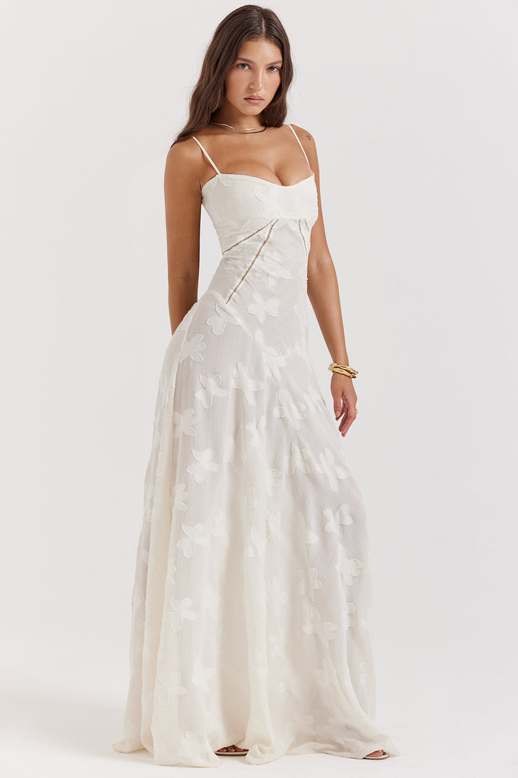 Women's - Maxi Dress - Lace Detail - Elegant Dress