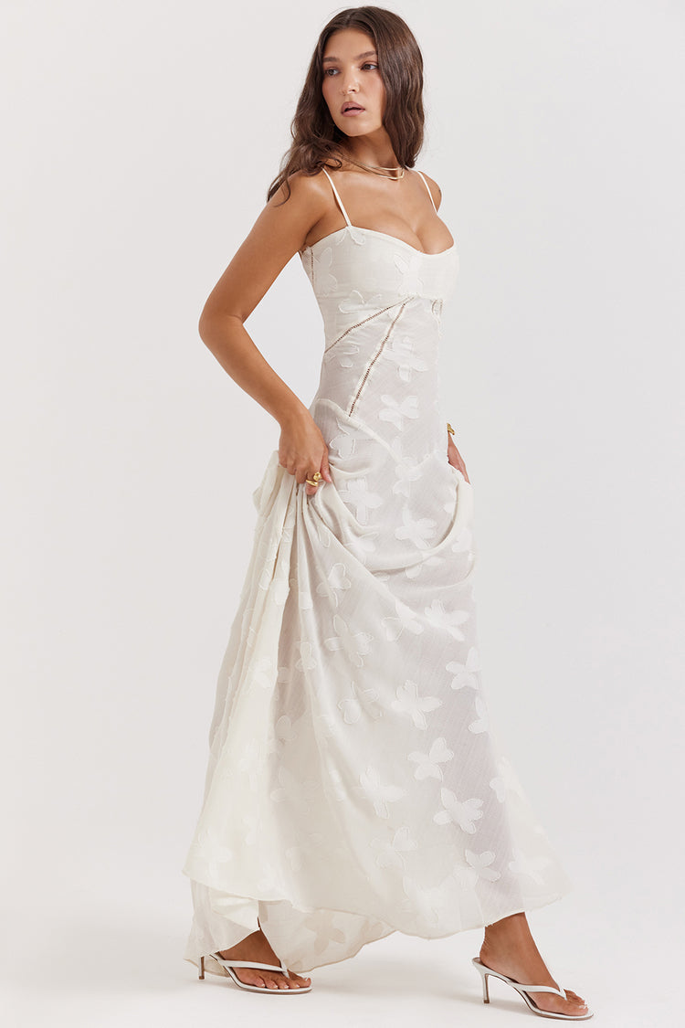 Women's - Maxi Dress - Lace Detail - Elegant Dress