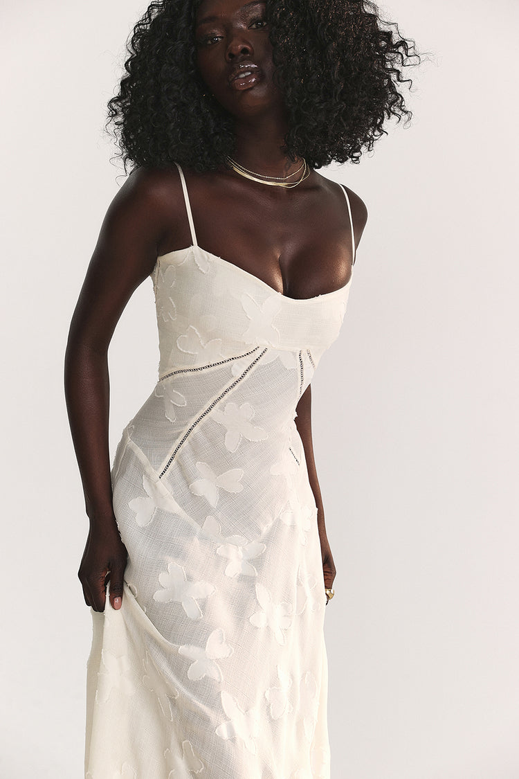 Women's - Maxi Dress - Lace Detail - Elegant Dress