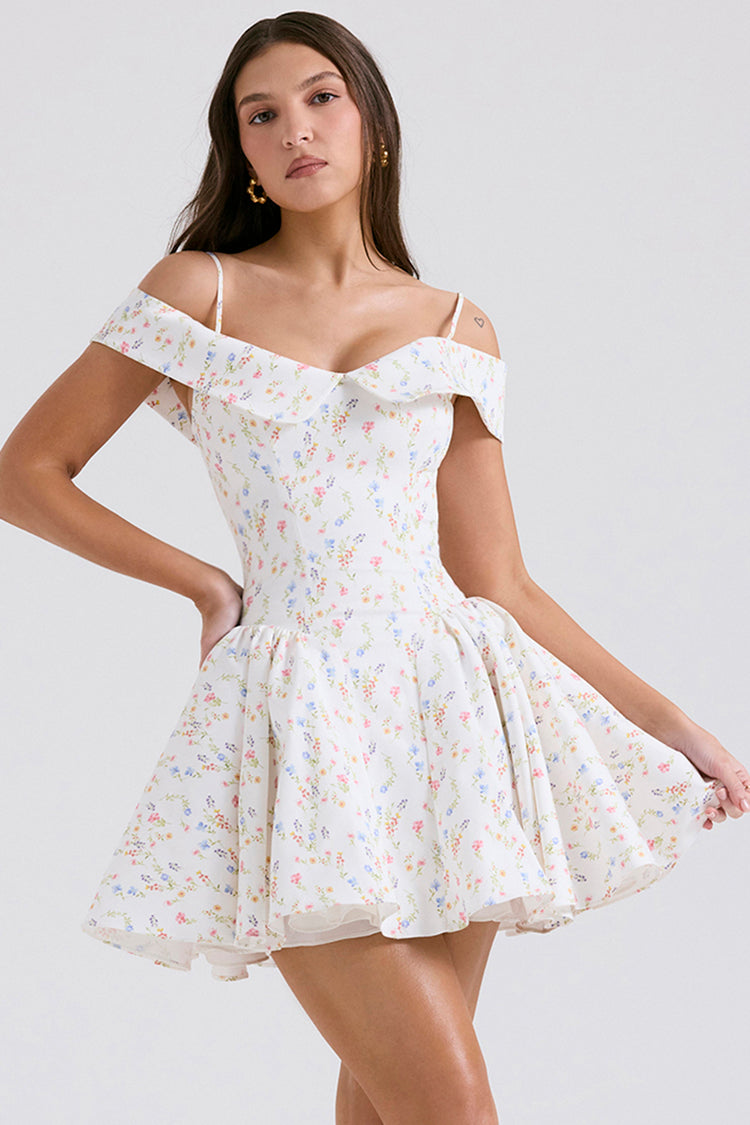 Women's - Mini Dress - Floral Print - Summer Dress