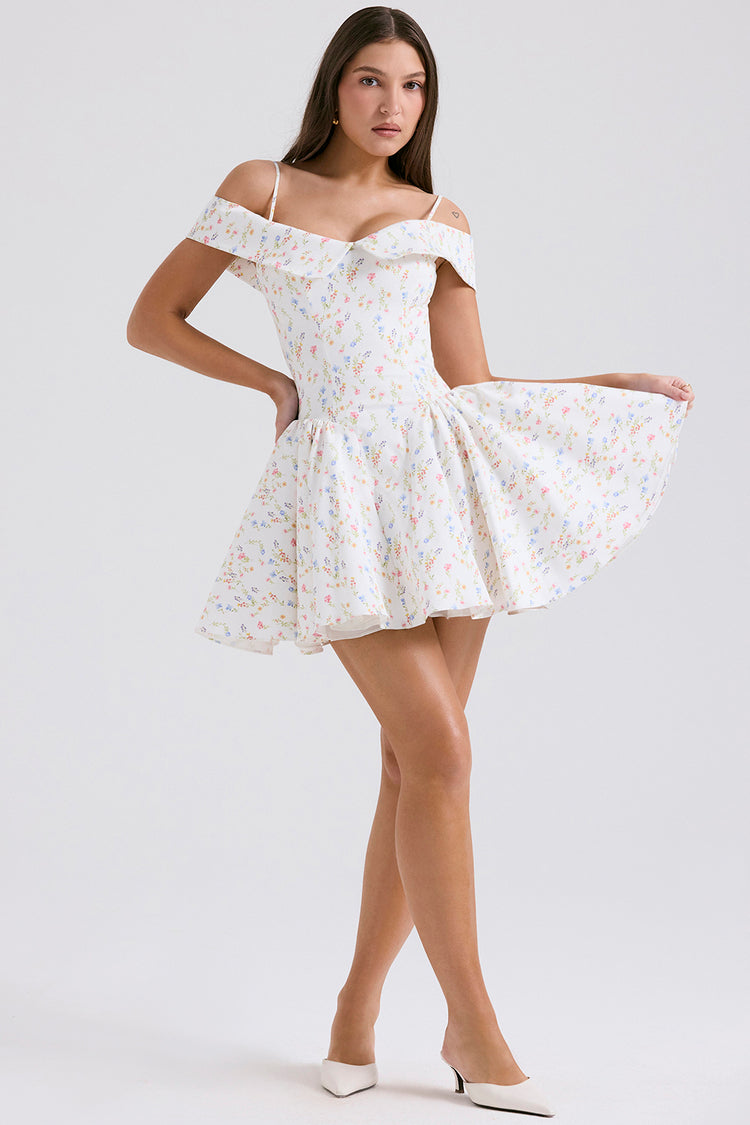 Women's - Mini Dress - Floral Print - Summer Dress