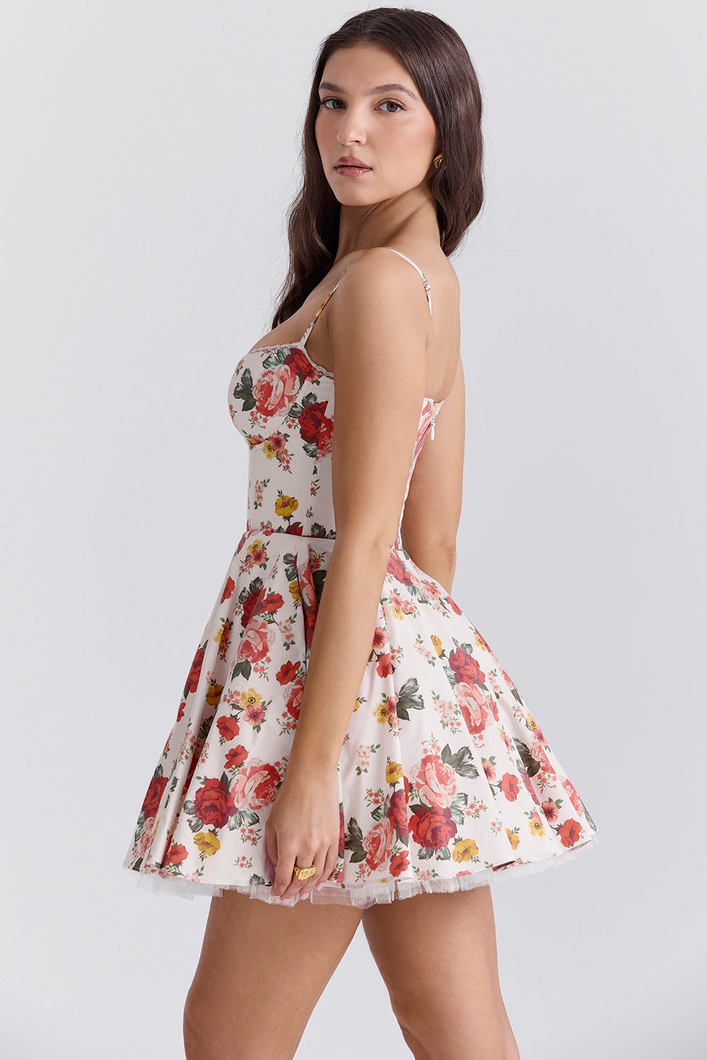 Women's - Mini Dress - Classic Style - Casual Floral Dress
