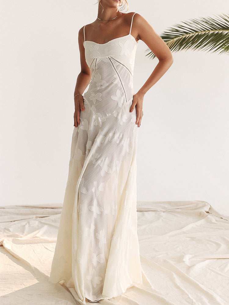 Women's - Maxi Dress - Lace Detail - Elegant Dress