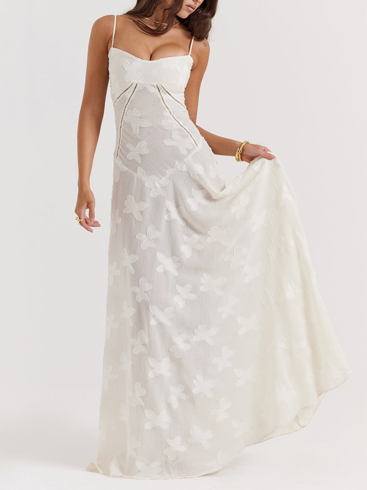 Women's - Maxi Dress - Lace Detail - Elegant Dress