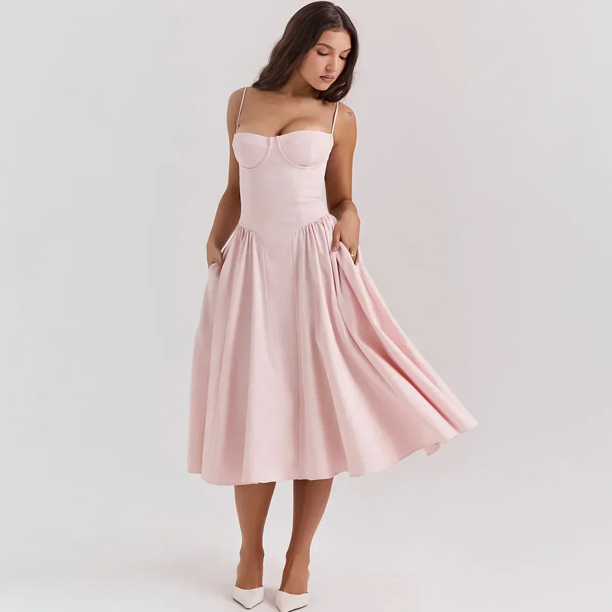 Women's - Midi Dress - Classic Style - Elegant Dress
