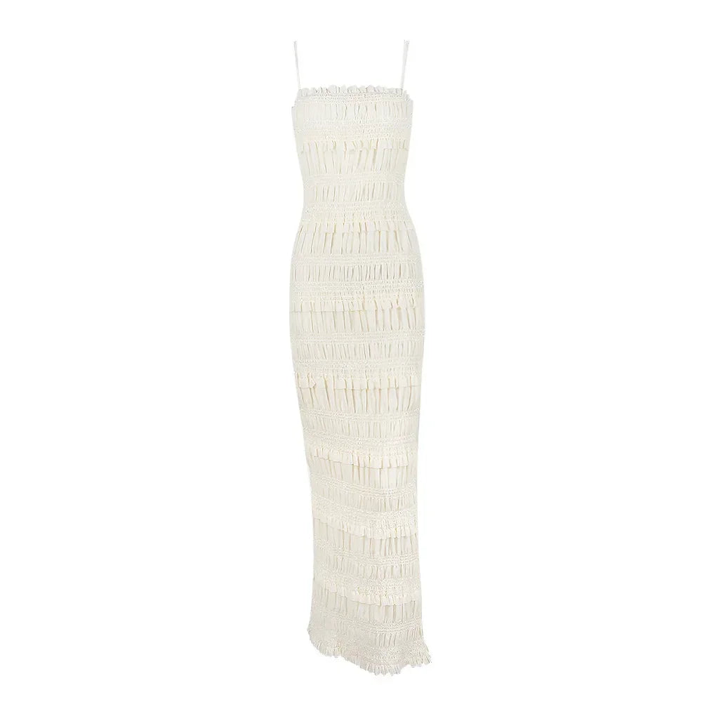 Women's - Maxi Dress - Ruched Design - Elegant Dress