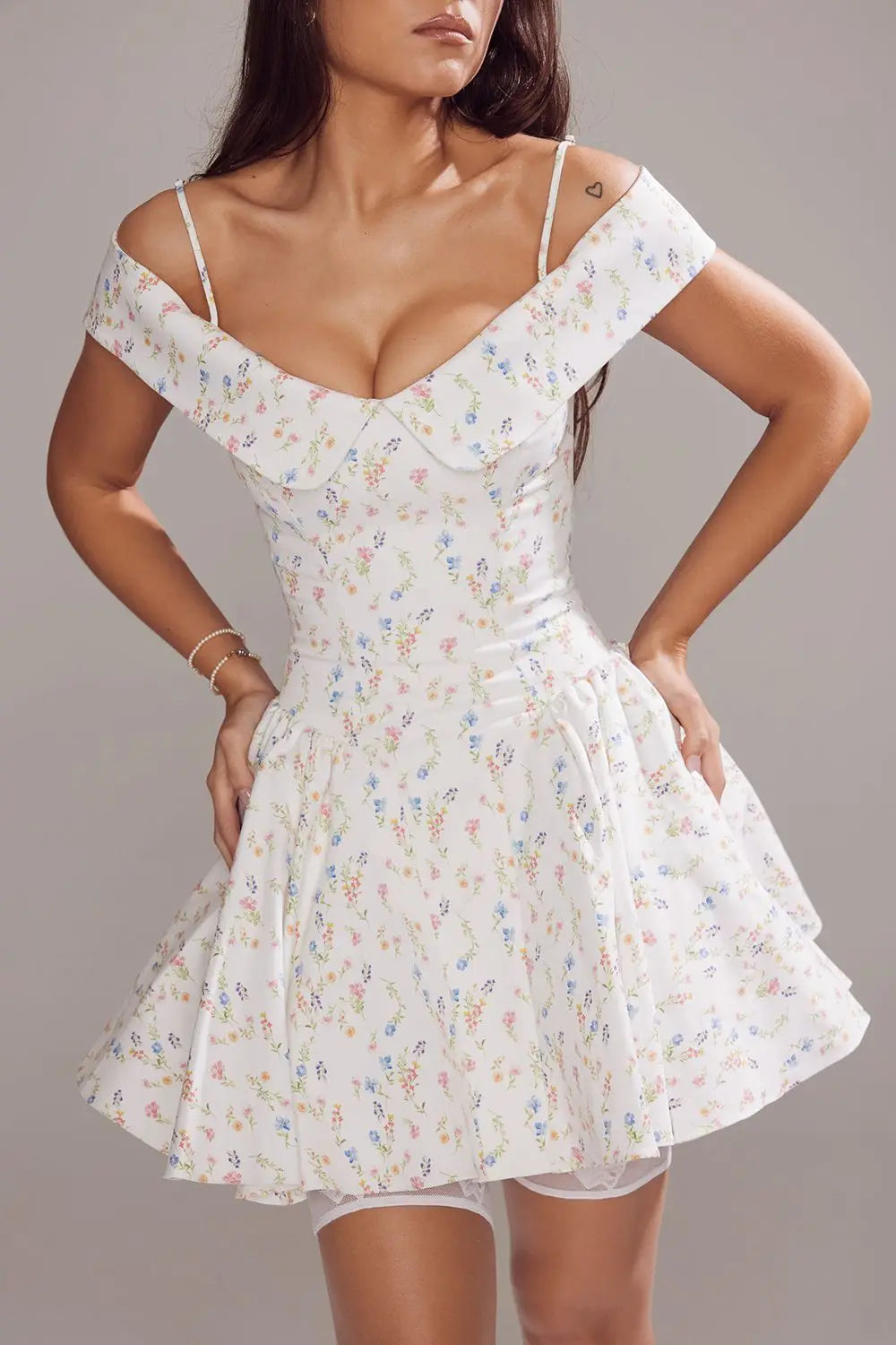 Women's - Mini Dress - Floral Print - Summer Dress