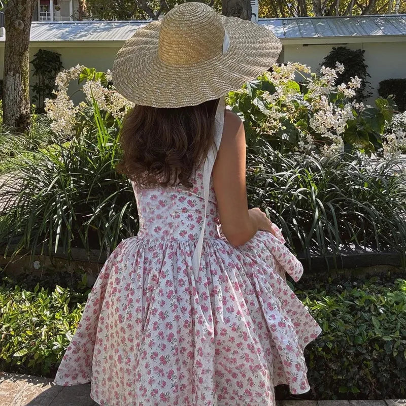 Women's - Mini Dress - Floral Pattern - Casual Dress