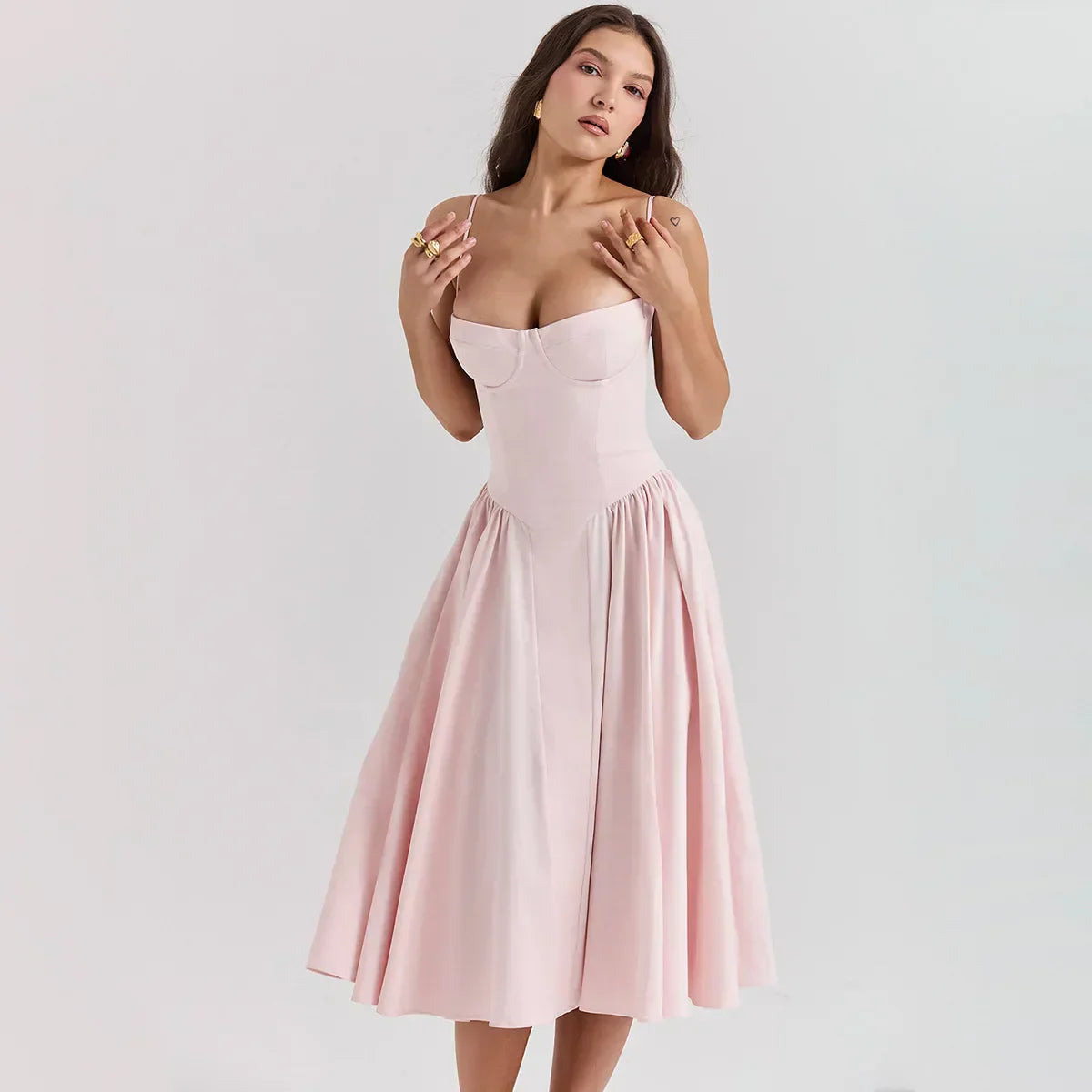 Women's - Midi Dress - Classic Style - Elegant Dress