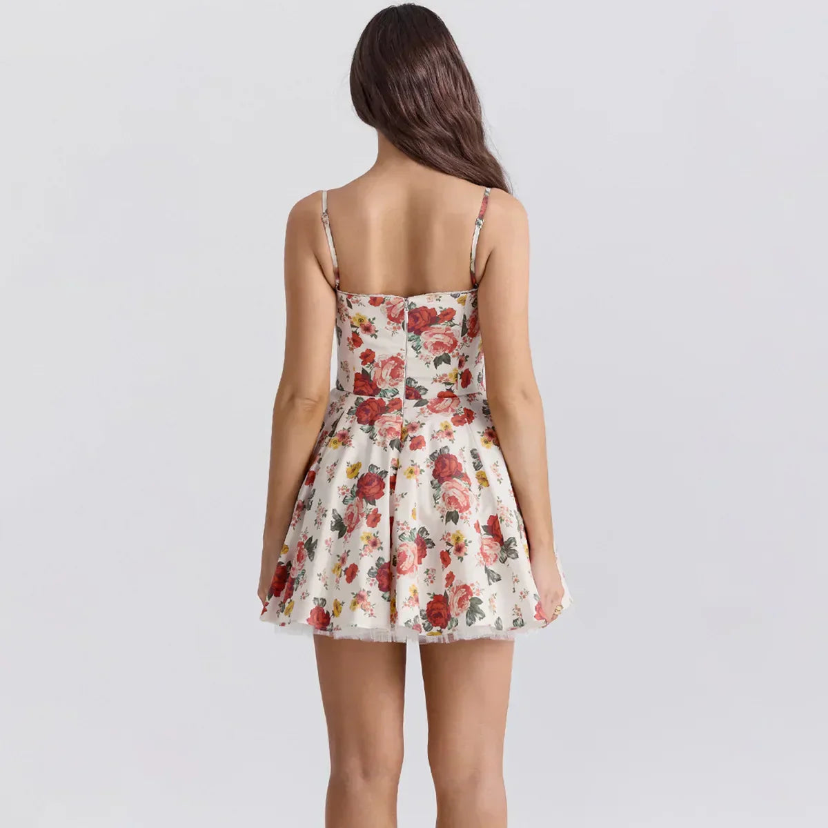 Women's - Mini Dress - Classic Style - Casual Floral Dress